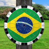 Braziliaans dartboard en Braziliaanse vlag/spelboa Dartbord