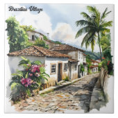 Braziliaans dorp tegeltje (Voorkant)