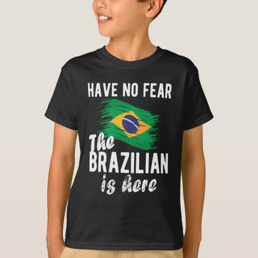 Braziliaans erfgoed - Braziliaanse vlag T-shirt (Voorkant)