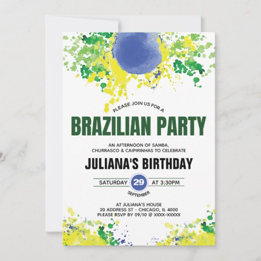 Braziliaans Feest Kaart (Voorkant)