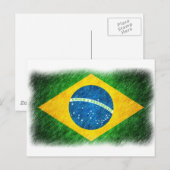 Braziliaans_Flag_Pencil_Painting Briefkaart (Voorkant / Achterkant)