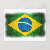 Braziliaans_Flag_Pencil_Painting Briefkaart (Voorkant)