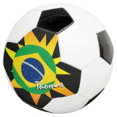 Braziliaans Football en Braziliaanse vlag / BANG Voetbal (Drie kwart)