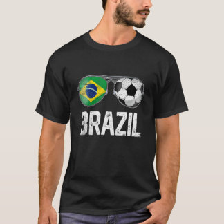 Braziliaans Football van de Vlaggenbril Costume So T-shirt
