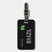 Braziliaans Football Ventilatorhart Shirt Bagagelabel (Voorkant verticaal)