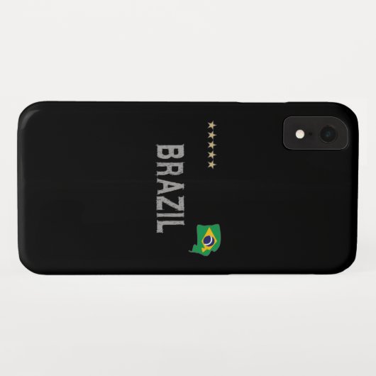 Braziliaans Football Ventilatorhart Shirt Case-Mate iPhone Case (Achterkant (horizontaal))
