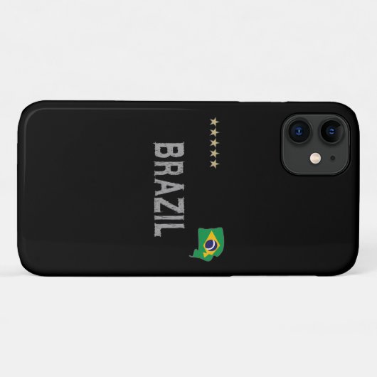 Braziliaans Football Ventilatorhart Shirt Case-Mate iPhone Case (Achterkant (horizontaal))