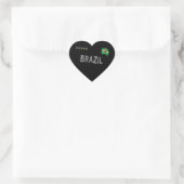 Braziliaans Football Ventilatorhart Shirt Hart Sticker (Tas)