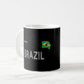 Braziliaans Football Ventilatorhart Shirt Koffiemok (Voorkant links)
