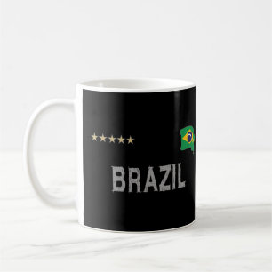 Braziliaans Football Ventilatorhart Shirt Koffiemok