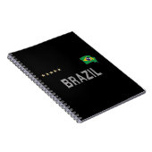 Braziliaans Football Ventilatorhart Shirt Notitieboek (Rechterzijde)