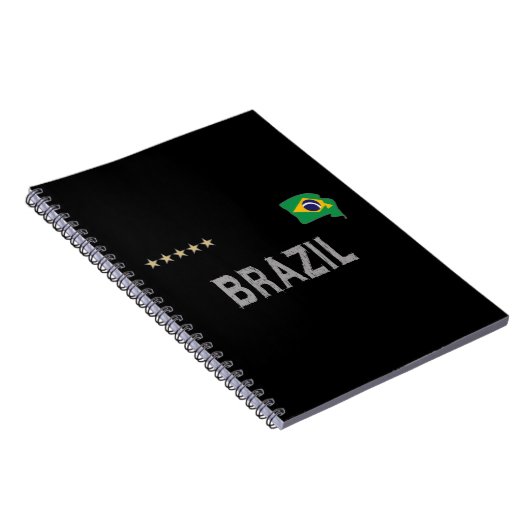 Braziliaans Football Ventilatorhart Shirt Notitieboek (Rechterzijde)