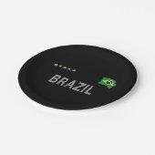 Braziliaans Football Ventilatorhart Shirt Papieren Bordje (Gekanteld)