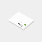 Braziliaans Football Ventilatorhart Shirt Post-it® Notes (Schuin)