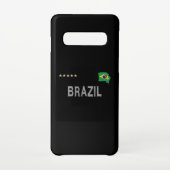 Braziliaans Football Ventilatorhart Shirt Samsung Galaxy Hoesje (Achterkant)