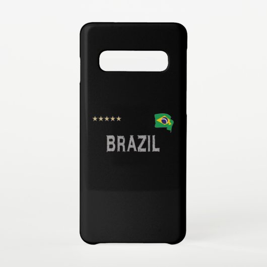 Braziliaans Football Ventilatorhart Shirt Samsung Galaxy Hoesje (Achterkant)