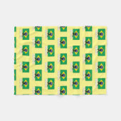 Braziliaans Football Voetbalteam Fleece Deken (Voorkant (Horizontaal))