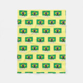 Braziliaans Football Voetbalteam Fleece Deken (Voorkant)