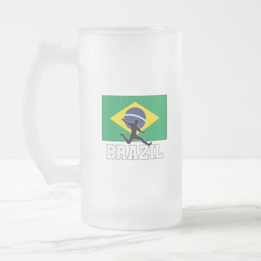 Braziliaans Football Voetbalteam Matglas Bierpul (Links)