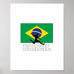 Braziliaans Football Voetbalteam Poster