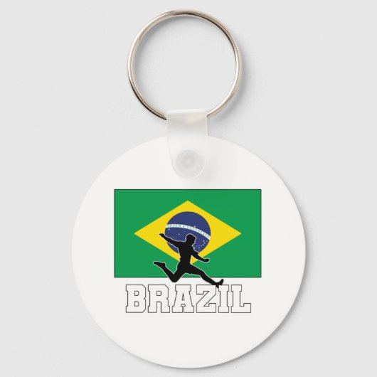 Braziliaans Football Voetbalteam Sleutelhanger (Voorkant)