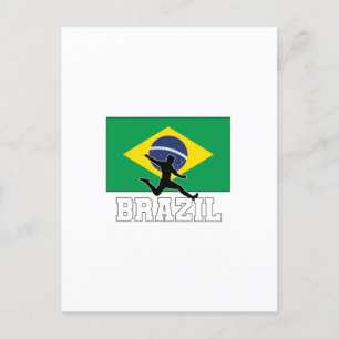 Braziliaans Football Voetbalteam Uitnodiging Briefkaart