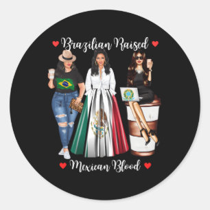 Braziliaans gefokt Braziliaans bloed geboren in Me Ronde Sticker