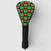 Braziliaans Golf Love Heart Patriotic Braziliaans Golfheadcover (Voorkant)