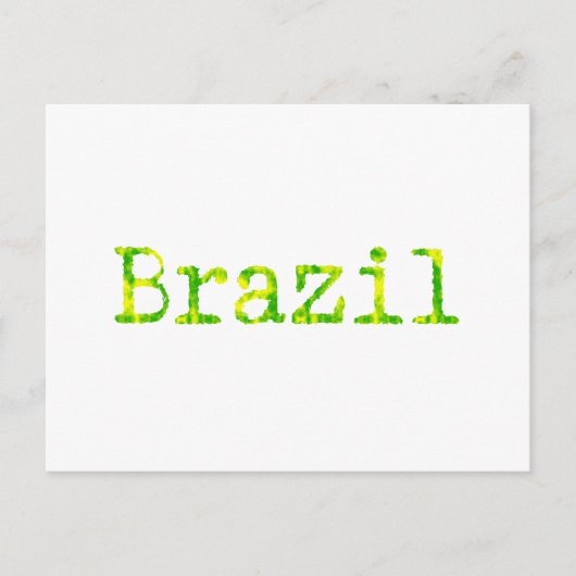 Braziliaans groen en geel lettertype briefkaart (Voorkant)