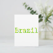 Braziliaans groen en geel lettertype briefkaart (Staand voorkant)