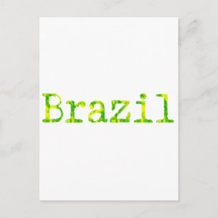 Braziliaans groen en geel lettertype briefkaart