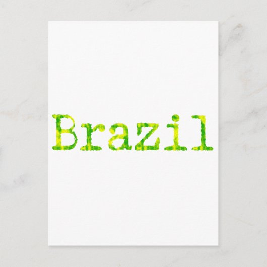 Braziliaans groen en geel lettertype briefkaart (Voorkant)