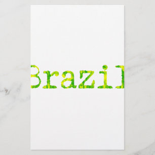 Braziliaans groen en geel lettertype briefpapier