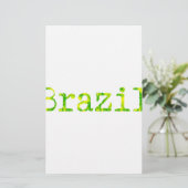 Braziliaans groen en geel lettertype briefpapier (Staand voorkant)