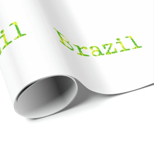 Braziliaans groen en geel lettertype cadeaupapier (Rol Hoek)