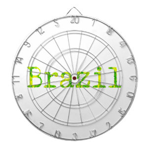 Braziliaans groen en geel lettertype dartbord