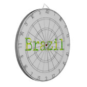 Braziliaans groen en geel lettertype dartbord (Voorkant Links)