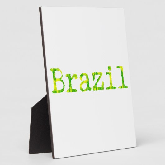Braziliaans groen en geel lettertype fotoplaat (Zijkant)
