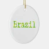 Braziliaans groen en geel lettertype keramisch ornament (Rechts)