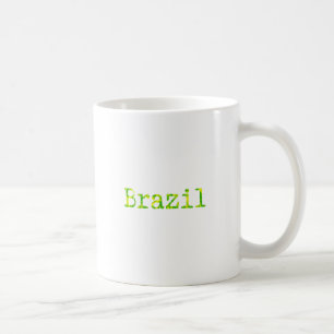 Braziliaans groen en geel lettertype koffiemok