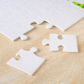 Braziliaans groen en geel lettertype legpuzzel (Zijkant)