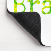 Braziliaans groen en geel lettertype muismat (Hoek)