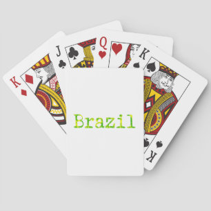 Braziliaans groen en geel lettertype pokerkaarten