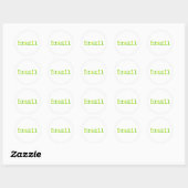 Braziliaans groen en geel lettertype sticker (Vel)