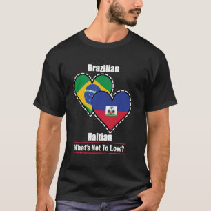 Braziliaans Haïtiaans hart markeert wat niet lief T-shirt