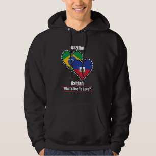 Braziliaans Haitiaans Hart Vlaggen Wat Is Er Niet Hoodie