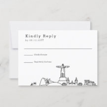 Braziliaans Huwelijk | Gestileerde Skyline RSVP