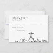 Braziliaans huwelijk | Stijlvolle Skyline RSVP (Voorkant)