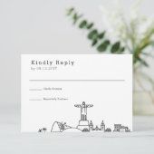 Braziliaans huwelijk | Stijlvolle Skyline RSVP (Staand voorkant)