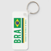 Braziliaans ISO-code-Alpha-3-ontwerp Sleutelhanger (Achterkant)